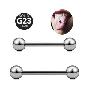 G23 Titanium Tongue Ring Body Piercing Jewelry Titanium Piercing Body Jewelry