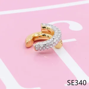 GCB3 S Sleek Gold Tone Stud Earrings Simple Statement Hoops for Work and Weekend Outfits