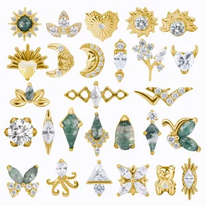 GZN ASTM F136 Titanium Internally Threaded Flat Back Labret Studs Lip Cartilage Ear Body Piercing Jewelry