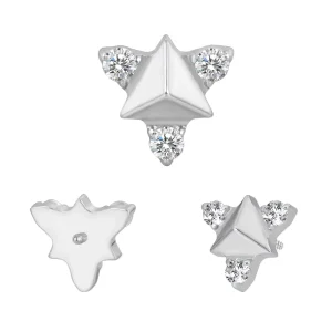 GZN ASTM F136Titanium Helix Cartilage Earring Stud Zircon Labret Lip Tragus Nose Piercing Gold Plated Jewelry for Women