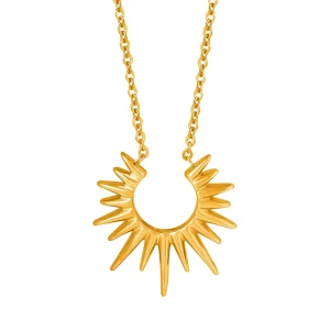 Geometric Pendant Fashion Simple Stainless Steel 18K Gold Plated Necklace