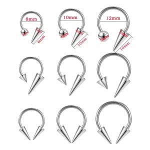 Getta Stainless Steel Labret Piercing Sexy Lips Ring Cartilage Earring Helix Tragus Septum Jewelry for Weddings