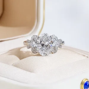 Gift Fashion Costume Jewelry for Women Lab Grown Diamond Rings Eternity Band