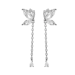 Girl Heart butterfly Tassel Earrings
