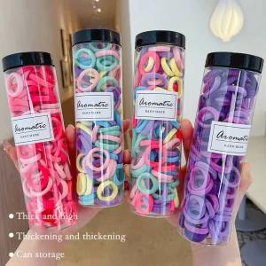 Girls Ponytail Hair Ring Do Not Hurt Hair Small Rubber Band Colorful Towel Ring Hair Ties High Elastic Head Rope