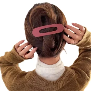 Girls Women Hair Accessories Simple Headdress Plastic Hair Clips Solid Color Fashion Daily Use Duck Bill Seamless Large Hair