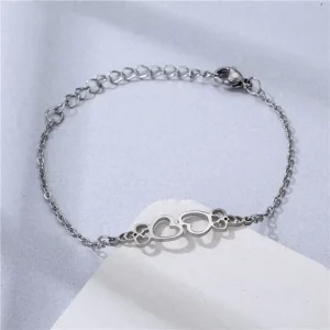 Glossy Stainless Steel Bracelet for Women Stylish Fashion Charm Bracelets