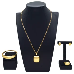 Gold Designs Women Jewellery Set Party Fine Costume Jewelry Set Luxury Big Necklace Jewellery Sets HM2403416