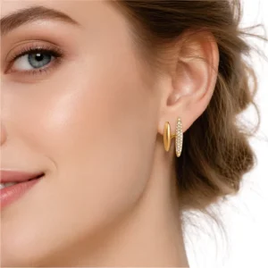 Gold Fashion Jewelry Ear Cuff Pearl Hoop Star Hoop Earring for Women Huggie Hoop Dangle Stud Earring for Women
