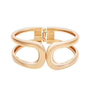 Gold Geometry Hollow Out Annulus Shaped Cuff Bracelets for Women Jewelry