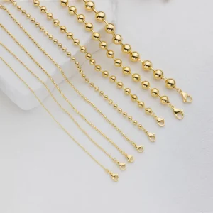 Gold Necklace Chain Bracelets 18k Gold Plated Adjustable Chain Diy Bracelet