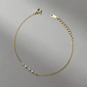 Gold Plated 925 Sterling Silver Cubic Zirconia Charm Bracelets for Women