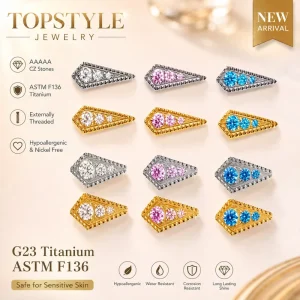 Gold Plated Body Jewelry Piercings Accessories