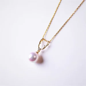 Gold Plated Fashion Simple Design Deer Horn Pearl Pendant Necklace