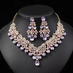 Gold-Plated Necklace Chain and Earring Set