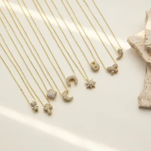 Gold Plated Religious Cross Pendant Necklace White Zircon CZ Christian Catholic Jewelry for Women Men Wedding Gift