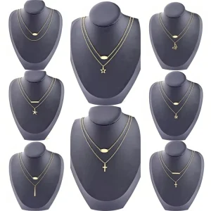 Gold Plated Stainless Steel Chain Pendant Necklace Oval Customizable Logo Pendant Insect Cross Charm Pendant Necklace