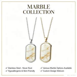 Gold Plated Stainless Steel Necklace Geometric Rectangle Pendant Turquoise Tiger Eye Stone Lapis Lazuli Chain Style Agate Main