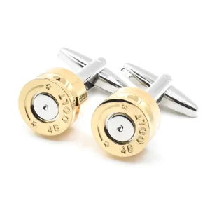 Gold Silver Bullet Case Novelty Cufflinks Custom Men’s Suit Shirt Fashion Accessory Wedding Tuxedo Trendy Jewelry Gift