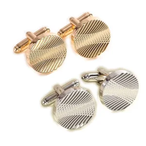 Gold Silver Carved Premium Cufflinks Custom Men’s Suit Shirt Fashion Accessory Wedding Tuxedo Trendy Jewelry Gift