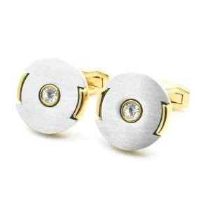 Gold Silver Crystal Diamond Cuff Links Custom Men Formal Suit Shirt Fashion Accessory Wedding Tuxedo Jewelry Cufflinks