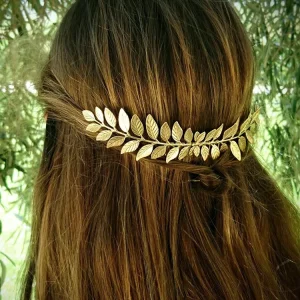 Gold Silver Metal Leaf Hair Comb Leaves Hair Pieces Wedding Party Hair Accessories