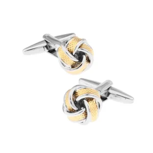 Gold Silver Plated Love Knot Elegant Cufflinks Custom Mens Suit Shirt Fashion Accessory Wedding Tuxedo Jewelry Gift