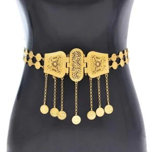 Golden Women Body Jewelry Coin Tassel Bohemian Ethnic Waist Chains
