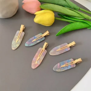 Gradient Ramp Traceless Clamp New Style Metal Cellulose Acetate Hair Clips Temperament Clip Extension for Accessories
