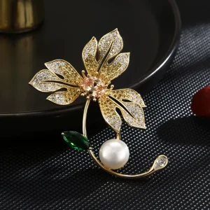 Grand Luxurious Fashionable Brooches High end Flower Zirconia New Korean Clothing Accessories Elegant Stylish Brooch