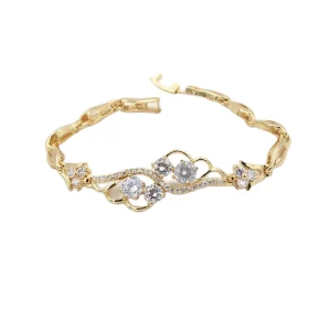 Green Gems Latest Style Fashion Bracelets Designs Girls Friendship Fancy Bracelets