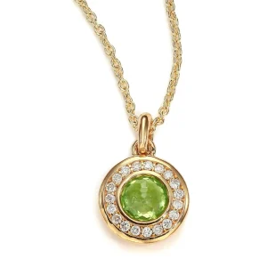 Green Zulatanite Necklace Sterling Silver Round Zulatanite Gold Plated Gemstone Jewelry