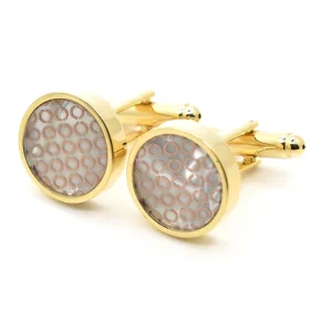 Grid Shell Mother Pearl Elegant Cufflinks Custom Men’s Suit Shirt Fashion Accessory Wedding Tuxedo Trendy Cufflinks
