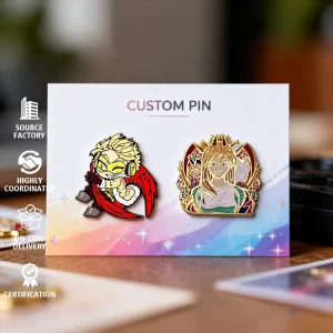 Guess You Like Custom Metal Hard Enamel Pin Design Logo Cartoon Anime Souvenir Badge Hat Brooch Lapel Pin