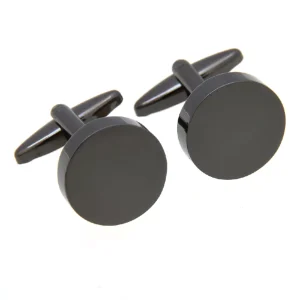 Gun Metal Blank Simple Cufflinks Custom Mens Suit Shirt Fashion Accessory Wedding Tuxedo Trendy Jewelry Gift Set
