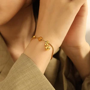 HL New Luxury and Exquisite Chinese Style Color Chain Stainless Steel Fashionable Gourd Shaped Bracelet