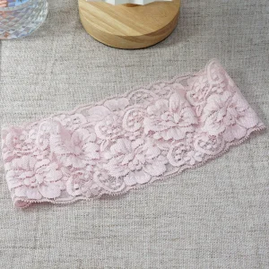 HZM 61272 Lace Headband for Women Stretch Hairband Hair Accessories Vintage Floral Makeup Handmade