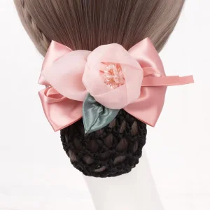 HZM 61296 Hair Clip with Net Snoods for Women Flower Crochet Hair Bun Cover Mesh Hair Nets Accessories for Women Dance Ballet