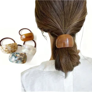 Hair Accessories Korean Style Arch Acetate Elastic Hair Ties High Quality Fashion Simple Ponytail Holder Hair Bands