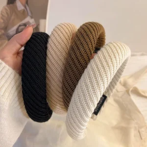 Hair Accessories Women Wide Knit Yarn Headbands Custom Colors OEM ODM Daily Fashion Casual Hair Accessories Girls