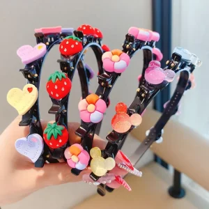 Hairpin for Child Fashion Wave Zigzag Band Notched Comb Hairstyle Hair Accessories with Clips Headbands