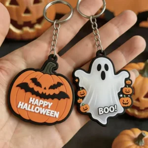Halloween Customize Keychain Funny Ghost Pumpkin CastleSkull Charm Bag Decor Fashion Gifts Cartoon Keychain for Kids