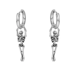 Halloween Skeleton Stainless Steel Dangle Earrings