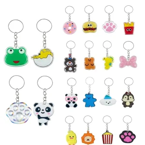 HanXin Custom Kawaii Animal Fruit Acrylic Keychain Collection 3D Vibrant UV Print Bag Charm Supplier Factory