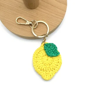 Hand-woven Lemon Keychain Cute Fresh Pendant DIY Creative Bag Car Home Accessories