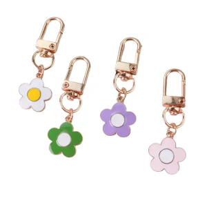 Handbag Bag Purse Accessories Women’s Fashion Handbag Keychain Flower Bag Charms Enameled Metal Fashion Key Chains for Girl