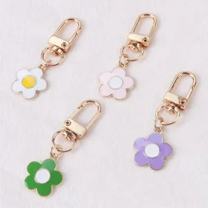 Handbag Bag Purse Cute Accessories Women’s Fashion Handbag Keychain Flower Bag Charms Enameled Metal Fashion Key Chains for Girl