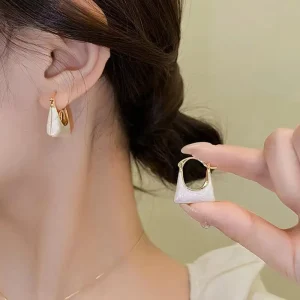Handbag Inspired Earrings Stylish Korean Fashion Jewelry Gift for Women