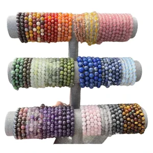 Handcrafted 6mm Natural Amethyst Agate Crystal Beads Bracelet for Women Suit for All Occasions Sweet Fashion Jewelry
