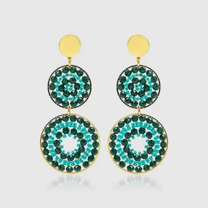 Handmade Bohemian Beads Drop Earrings for Women Summer Beach Gifts Jewelry Colorful Double Round Beaded Earrings